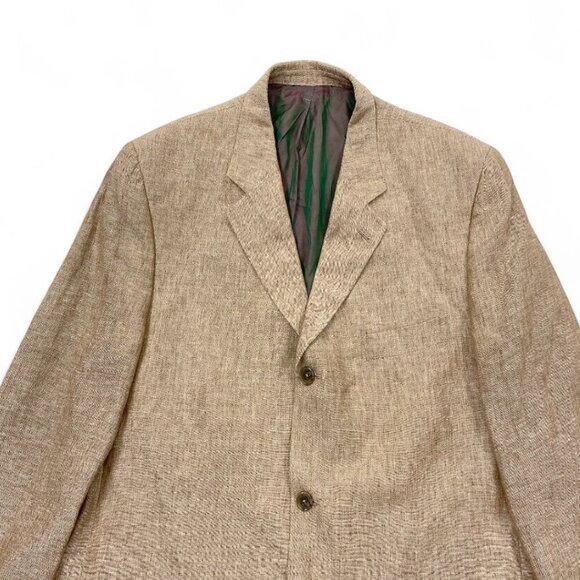 Ermenegildo Zegna Linen Italy Made Blazer Sport Coat Jacket Men's 44 L Long - Picture 3 of 11